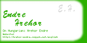 endre hrehor business card